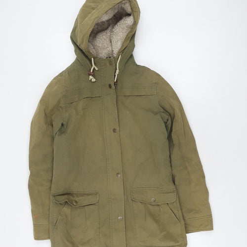 Seasalt Cornwall Women's Green Waterproof Parka Coat Size 8