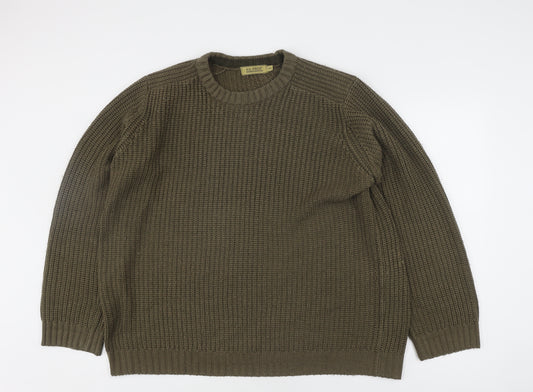 P.G. Field Men's Green XL Chunky-Knit Pullover Jumper