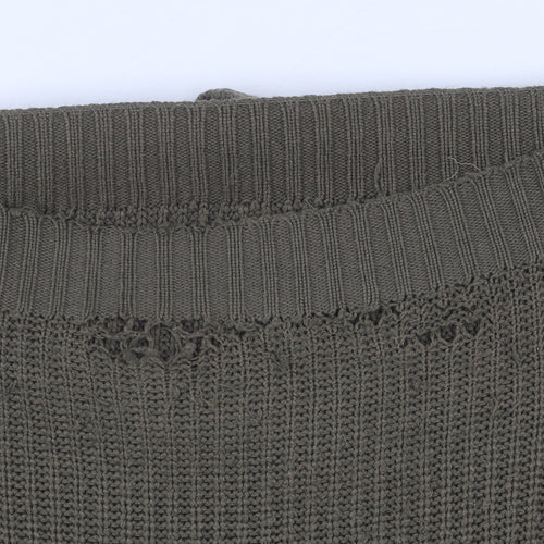 P.G. Field Men's Green XL Chunky-Knit Pullover Jumper