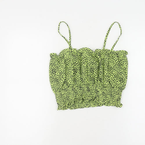 Topshop Women's Green Camisole Tank, Size 10