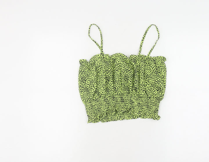 Topshop Women's Green Camisole Tank, Size 10