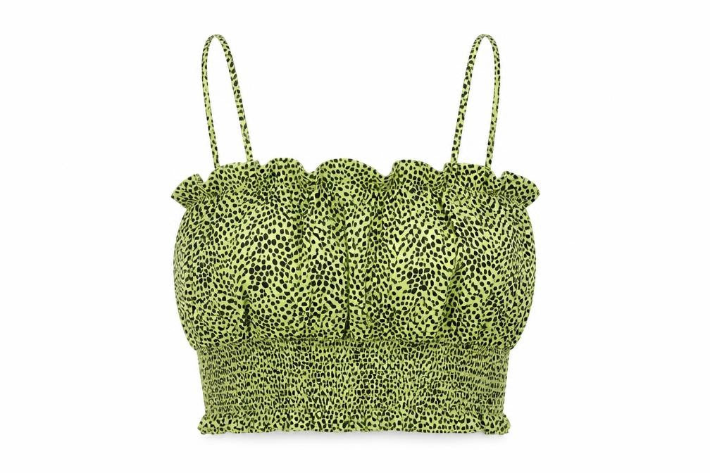 Front view of Topshop Women's Green Camisole Tank, size 10