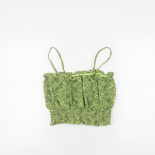 Topshop Women's Green Camisole Tank, Size 10