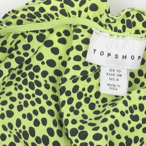 Topshop Women's Green Camisole Tank, Size 10