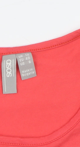 ASOS Women's Red Cropped Tank, Size 12, Casual Summer