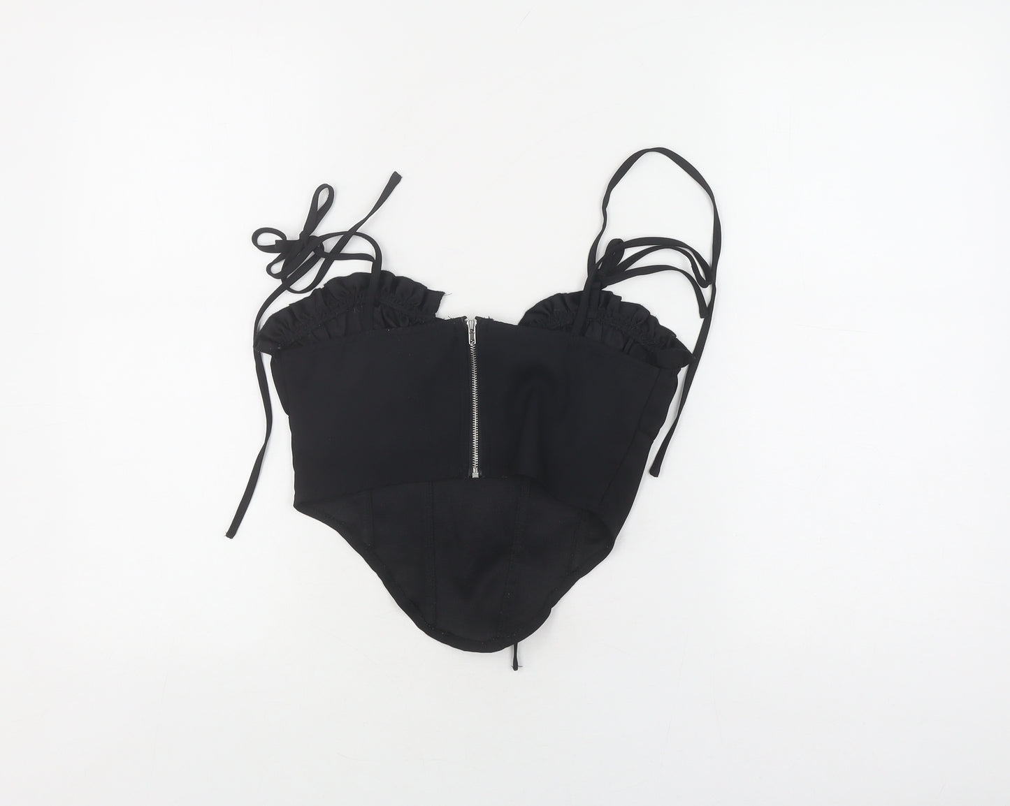 PrettyLittleThing Women's Black Camisole Zip Top Size 6