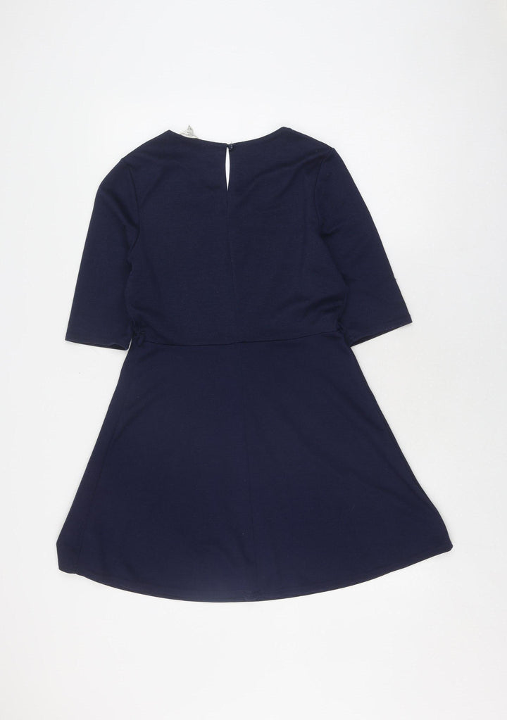 New Look Women's Blue A-Line Casual Dress Size 14