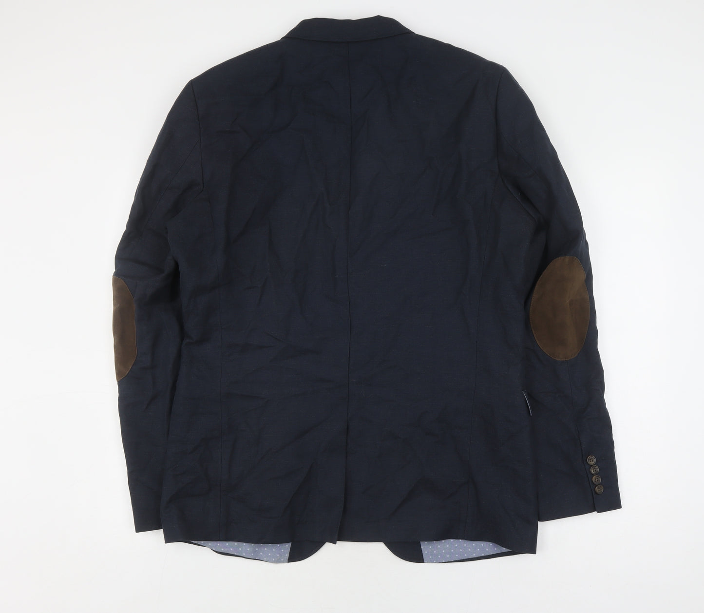 Next Men's Blue Slim Fit Long Blazer 42L