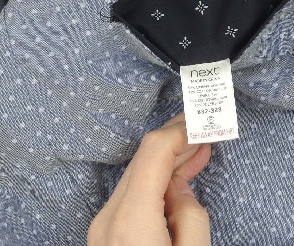 Next Men's Blue Slim Fit Long Blazer 42L