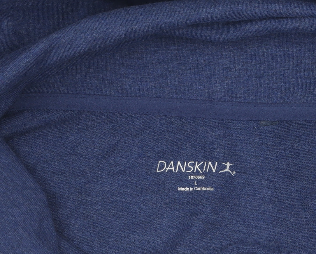 Danskin Women's Blue Cardigan Sweatshirt, Size L