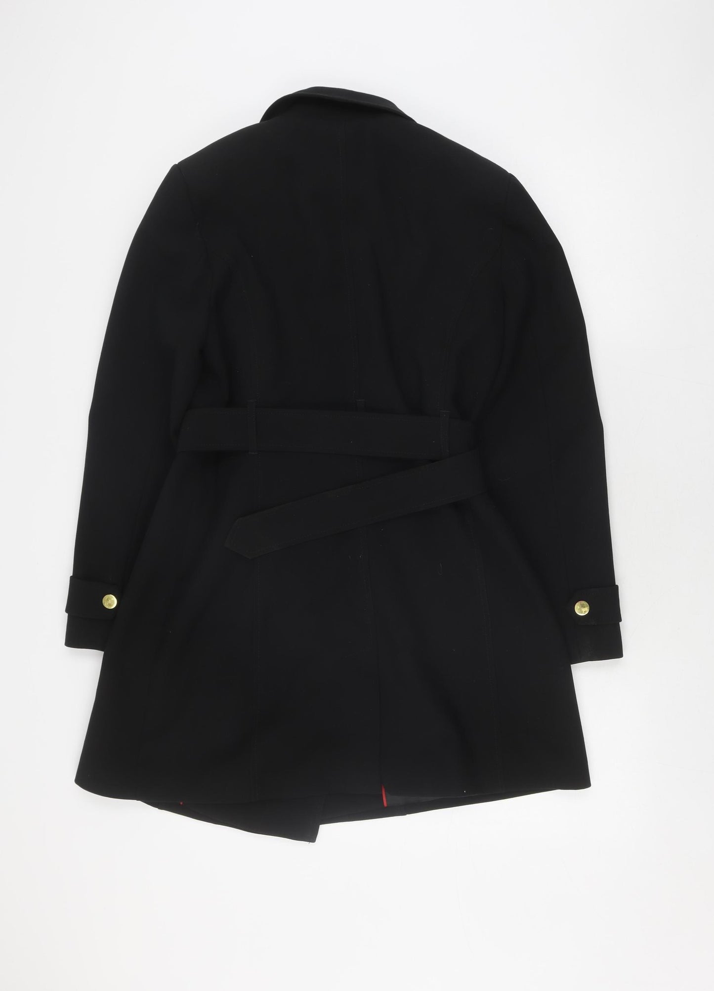 Marks and Spencer Women's Black Belted Trench Coat Size 12