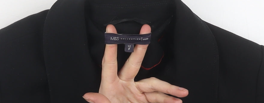 Marks and Spencer Women's Black Belted Trench Coat Size 12