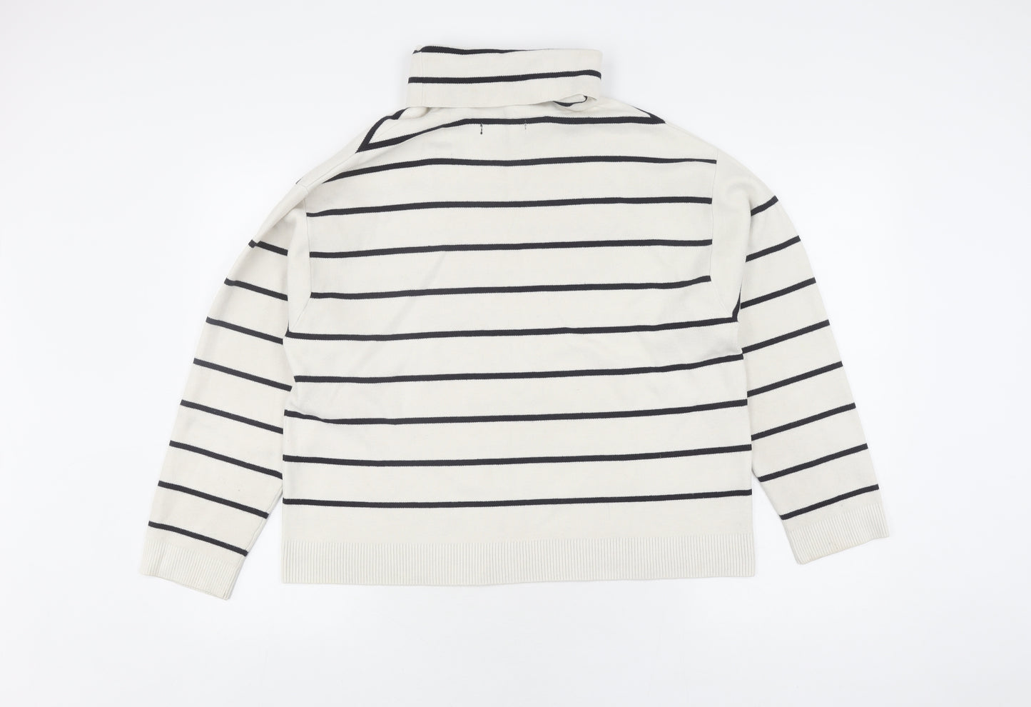 MNG Women's Ivory Roll Neck Pullover Jumper Size M