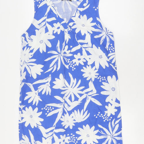 Marks and Spencer Women's Blue Floral Dress Size 12