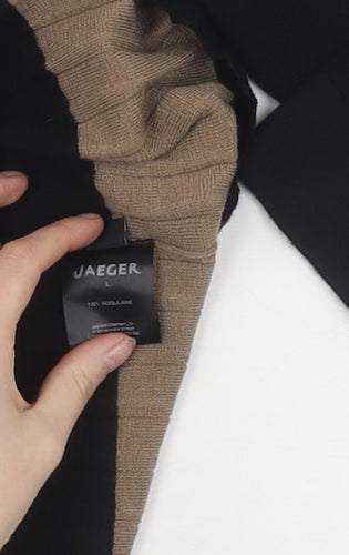 Jaeger Women's Black Wool Knee-Length Dress