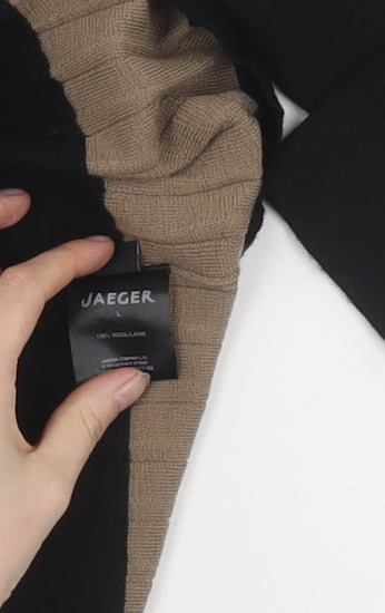 Jaeger Women's Black Wool Knee-Length Dress