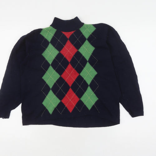 Marks and Spencer Women's Multicoloured Argyle Pullover, Size 14