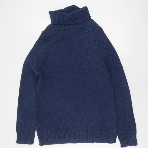 COS Women's Blue Roll Neck Knit Pullover Jumper M