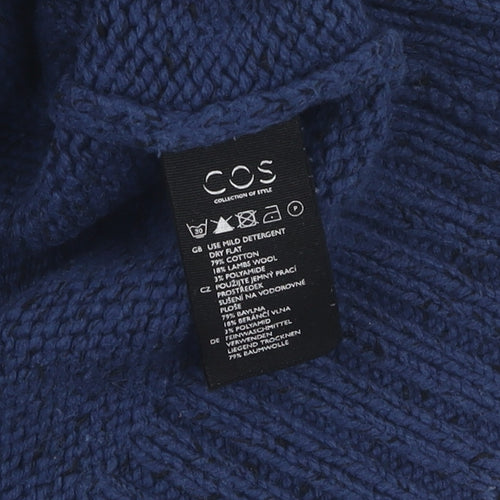 COS Women's Blue Roll Neck Knit Pullover Jumper M