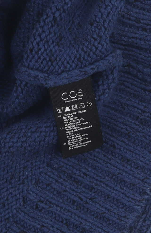 COS Women's Blue Roll Neck Knit Pullover Jumper M