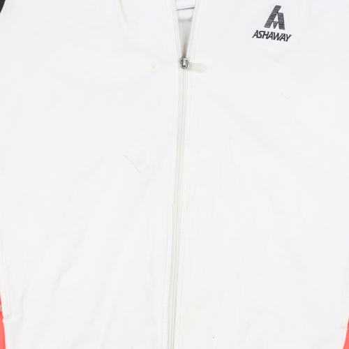 Ashaway Men's Track Jacket XL White Polyester Full Zip