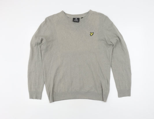 Lyle & Scott Men's Grey Pullover Jumper, Size L