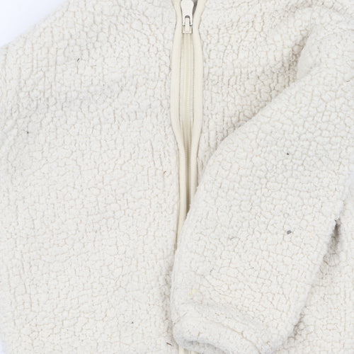 Gap Boys Ivory Hooded Fleece Jacket - Size 4 Years