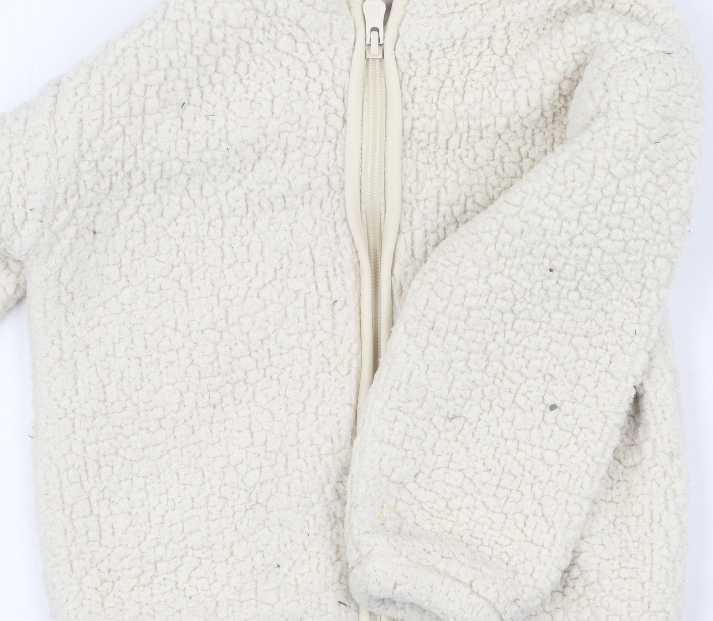 Gap Boys Ivory Hooded Fleece Jacket - Size 4 Years