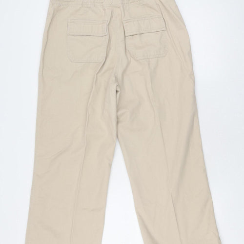 EWM Women's Beige Cargo Trousers, Size 16, Cotton