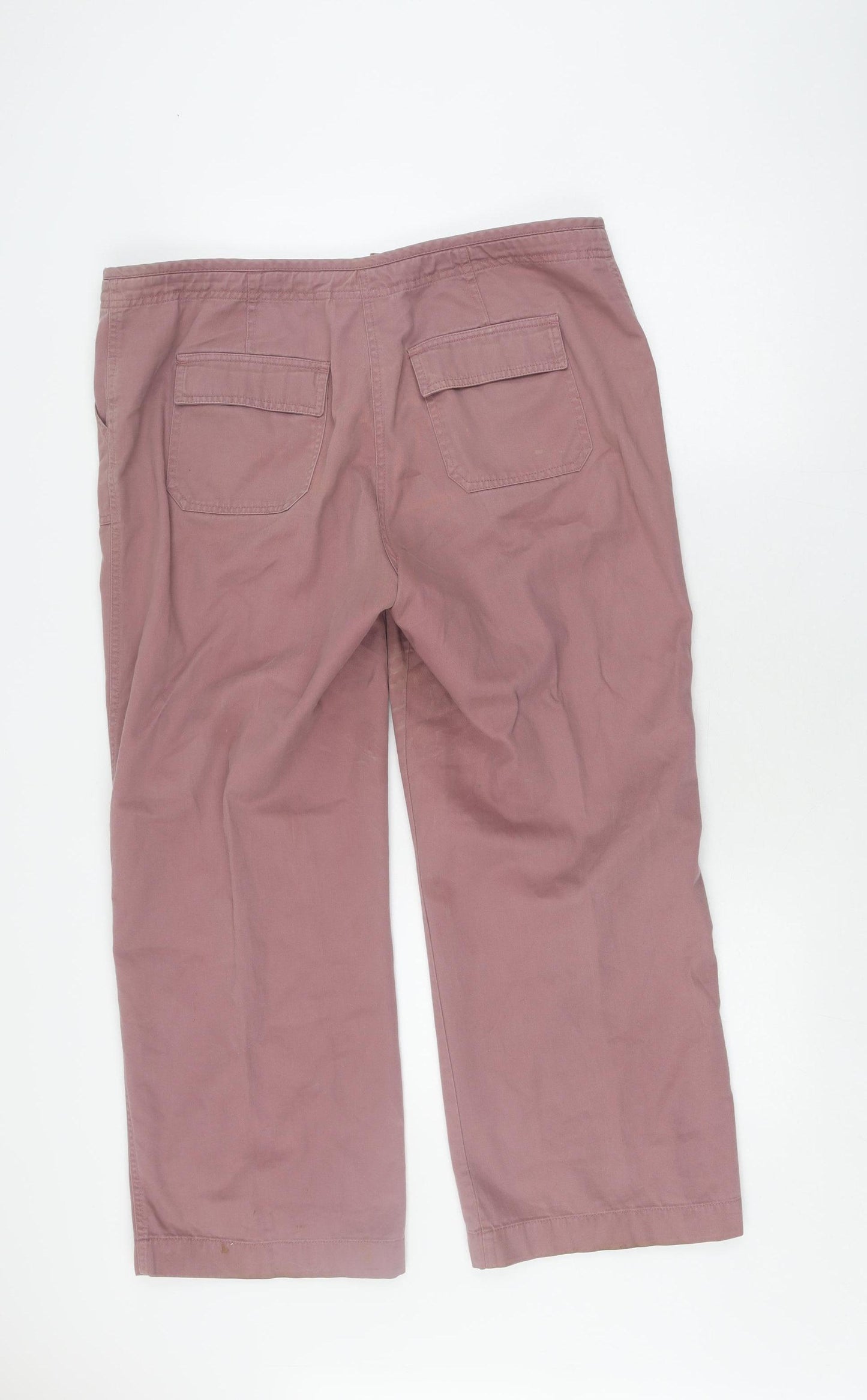 EWM Women's Pink Cropped Trousers Size 16