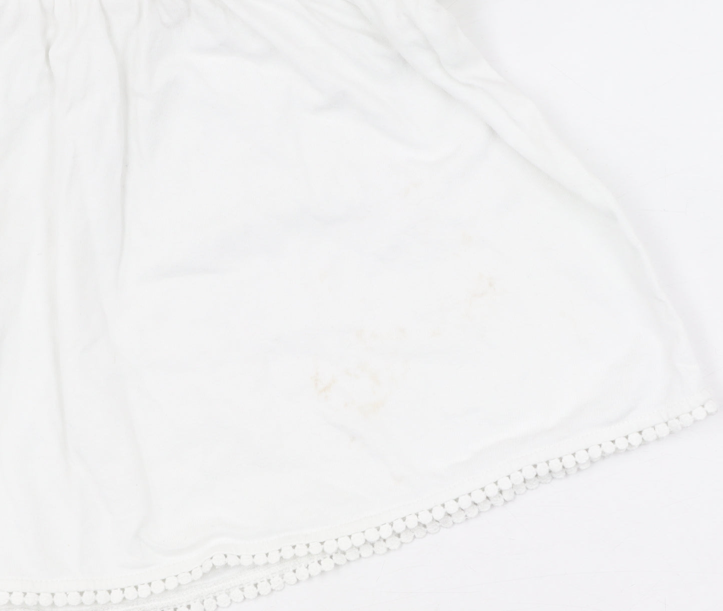 Monsoon Girls White Embroidered Cotton Blouse 7-8 Years