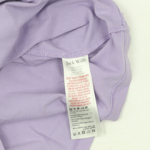 Jack Wills Women's Purple T-Shirt Dress Size 10