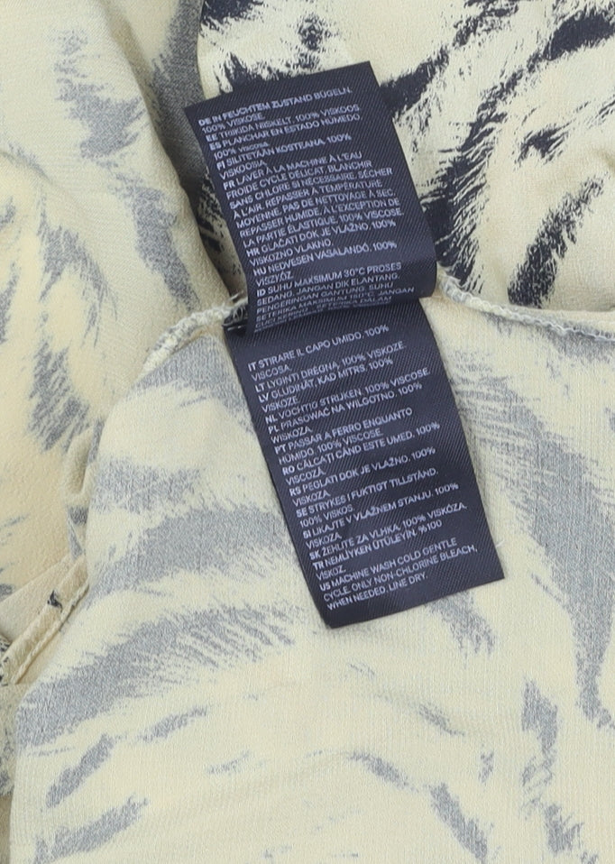 H&M Women's Multicoloured Wrap Blouse, Size 12