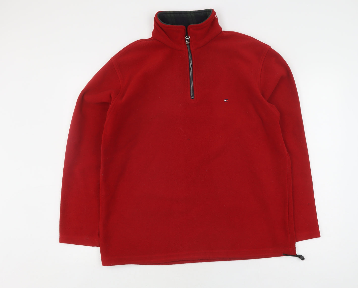 Tommy Hilfiger Men's Red 1/4 Zip Sweatshirt M