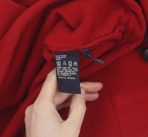 Tommy Hilfiger Men's Red 1/4 Zip Sweatshirt M