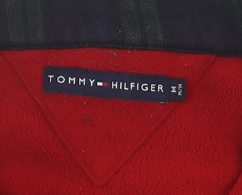 Tommy Hilfiger Men's Red 1/4 Zip Sweatshirt M