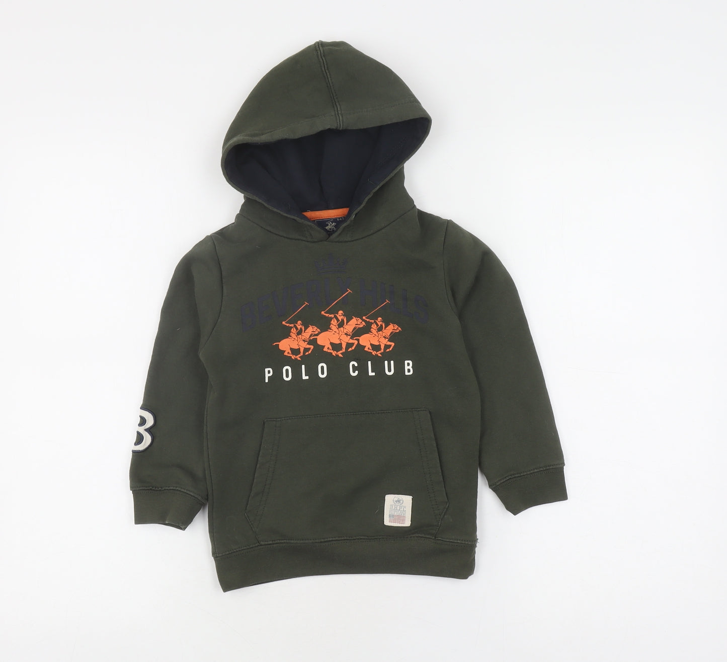 Beverly Hills Polo Club Boys Green Pullover Hoodie 5-6 Years