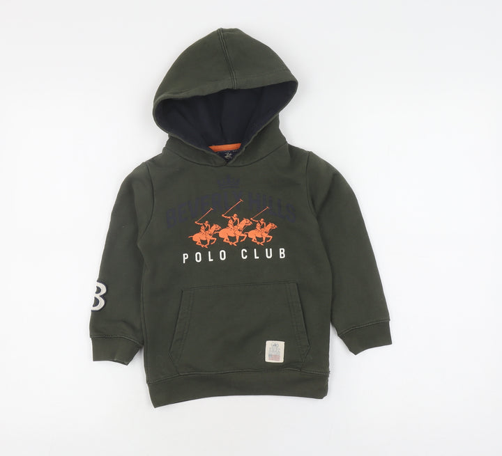 Beverly Hills Polo Club Boys Green Pullover Hoodie 5-6 Years