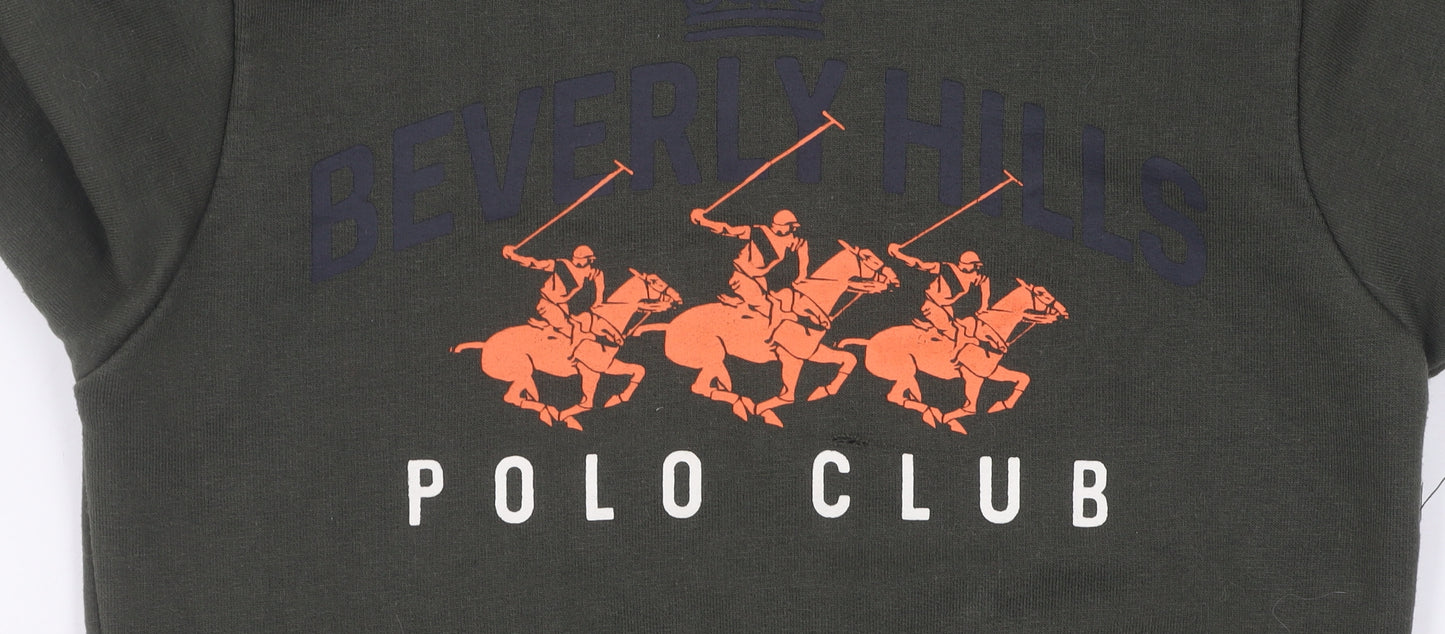 Beverly Hills Polo Club Boys Green Pullover Hoodie 5-6 Years