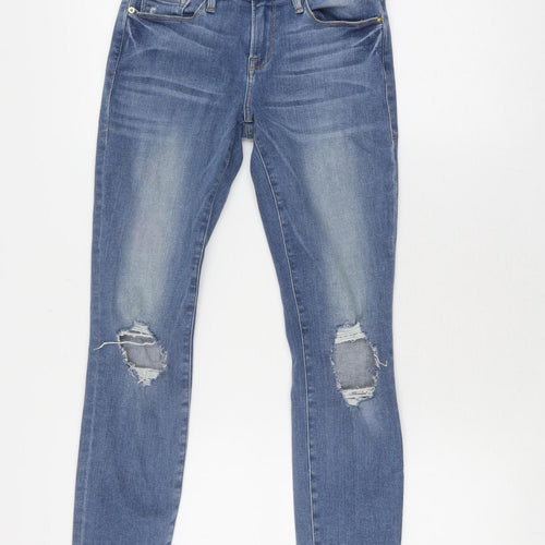 Frame Women's Blue Skinny Jeans Size 25, Distressed
