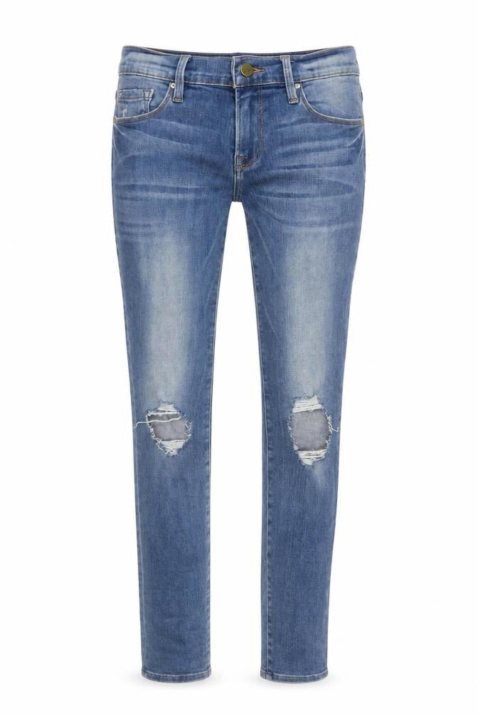Frame Women's Blue Skinny Jeans Size 25, Distressed