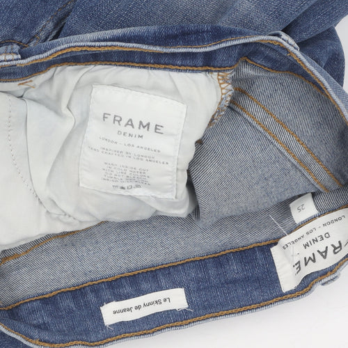Frame Women's Blue Skinny Jeans Size 25, Distressed