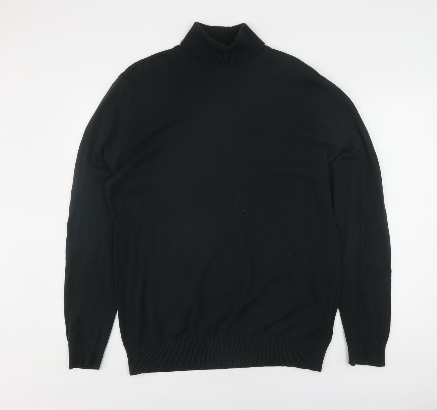 Brave Soul Men's Black Roll Neck Pullover Jumper L