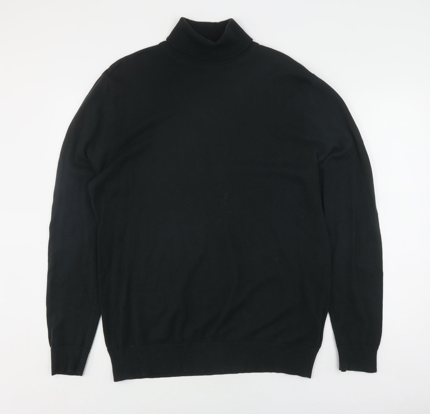 Brave Soul Men's Black Roll Neck Pullover Jumper L