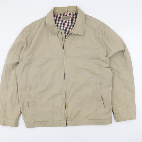 Wolsey Men's Beige XL Bomber Jacket Full Zip Casual