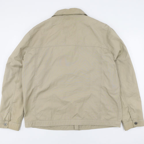 Wolsey Men's Beige XL Bomber Jacket Full Zip Casual