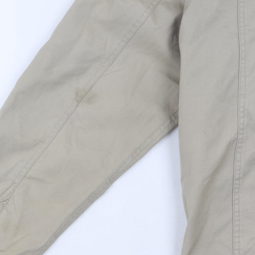 Wolsey Men's Beige XL Bomber Jacket Full Zip Casual