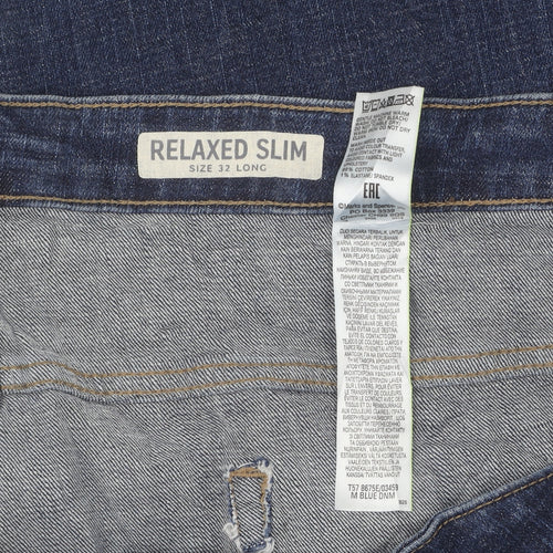 Marks and Spencer Women's Blue Relaxed Slim Jeans