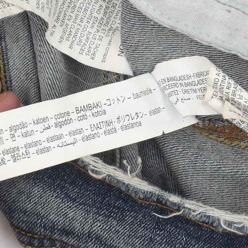 Zara Women's Blue Denim Jacket Size 14 Casual Style