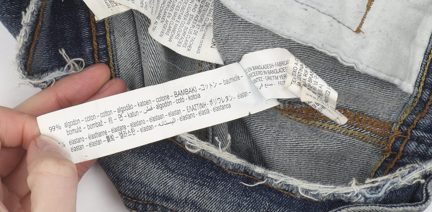 Zara Women's Blue Denim Jacket Size 14 Casual Style